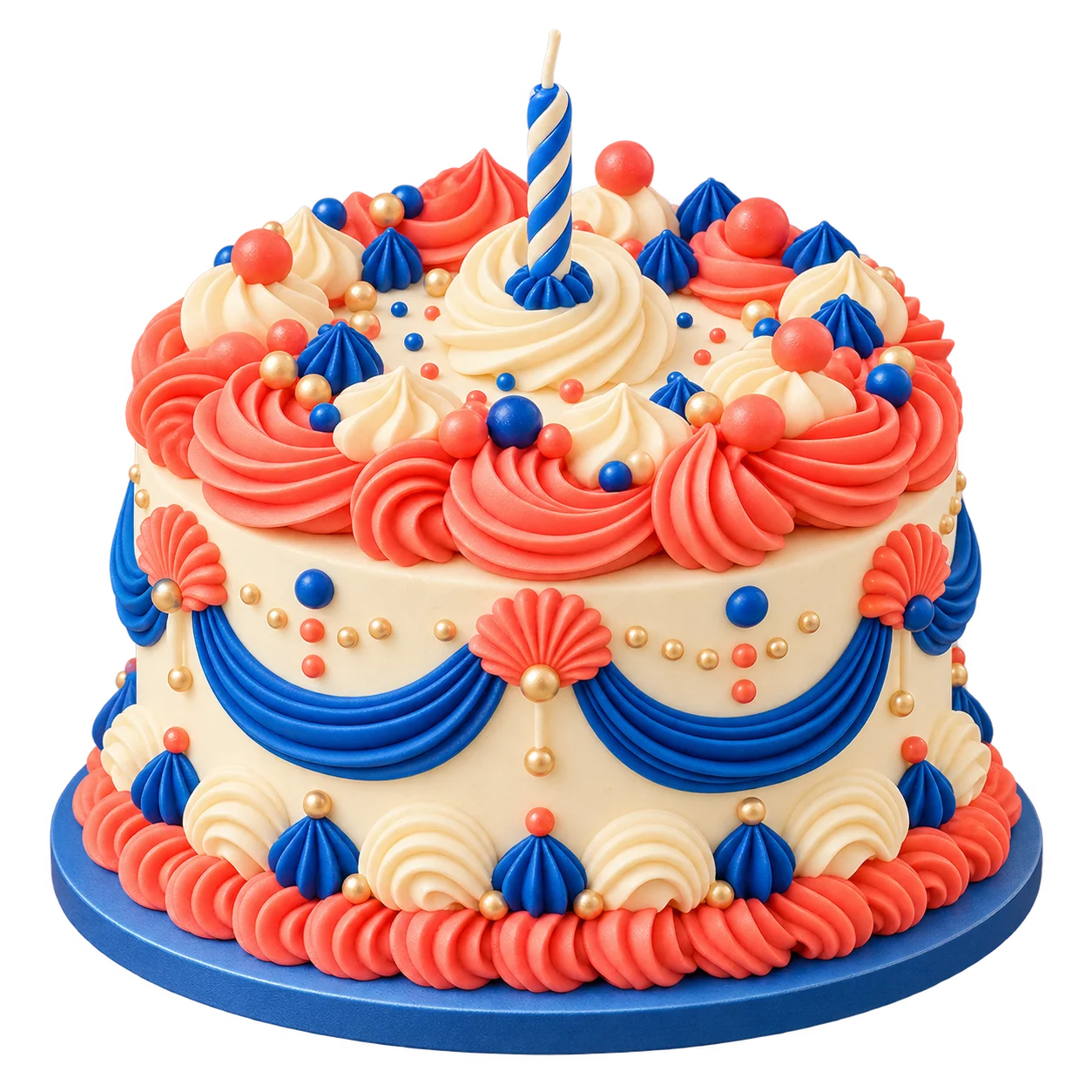 Colorful birthday cake